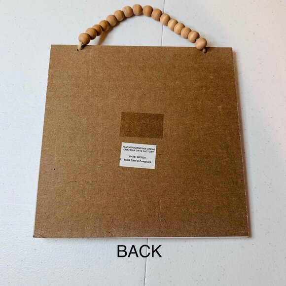 HOME Wall Hanging With Starfish & Beaded Handle Nautical Decor Coastal Cottage - Picture 4 of 7